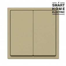 Выключатель звонковый с тонкой рамкой, 1 пост (2кл. без фиксации) золотой