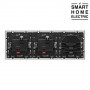 Выключатель света с розеткой с USB и Type C в тонкой рамке, 3 поста (1кл.+1кл.+1роз.) серый