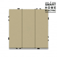 Механизм выключателя под тонкую рамку (3кл.) золотой