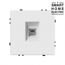 Механизм розетки для тонкой рамки, интернет RJ-45 белый