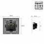 Розетка электрическая стеклянная белая